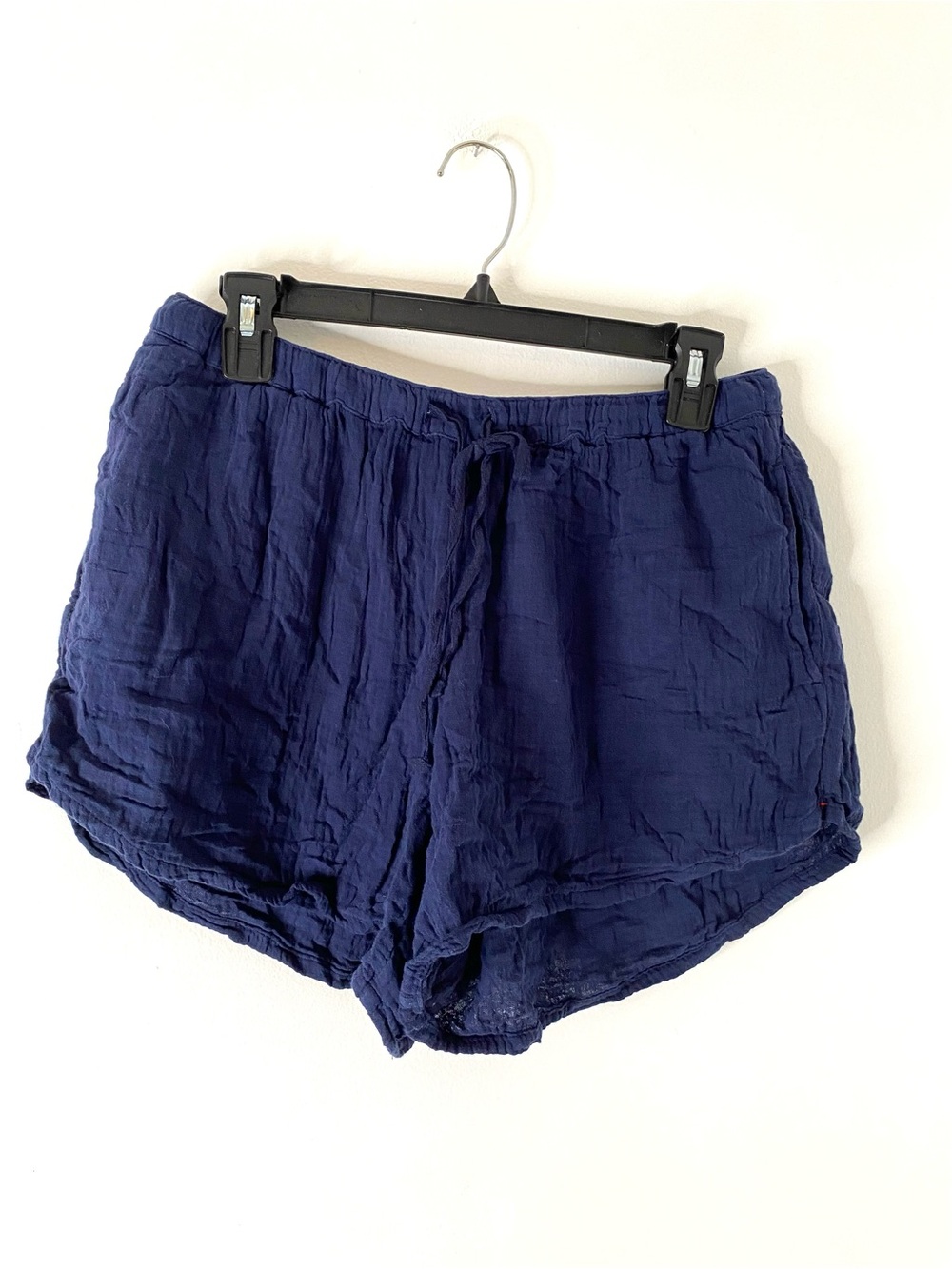 Xirena Starla Shorts Navy 100% Cotton Relaxed Fit Elastic Waist Drawstring